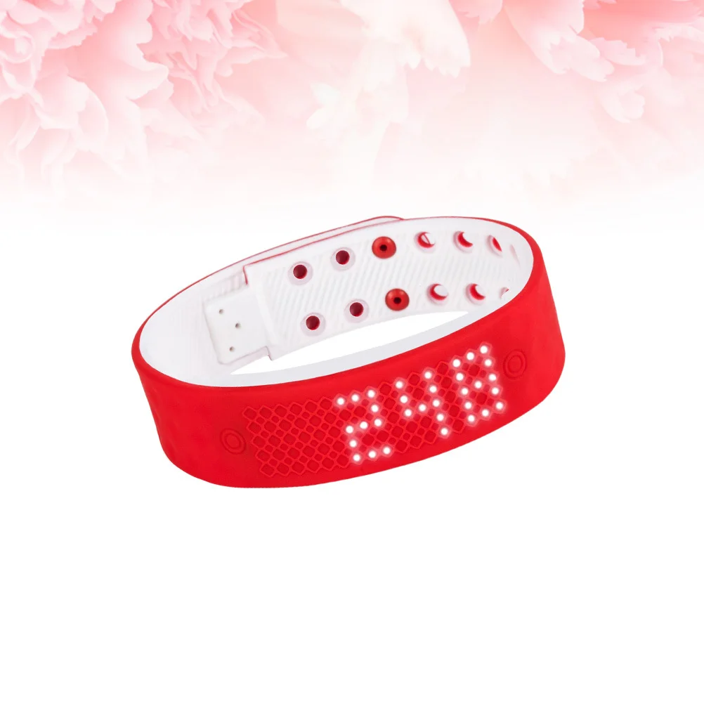 Smart Bracelet Red Silicone Band Step Counter Led Wristband Sports Fitness Tracker Workout Multifunctional 
Smart Bracelet Red Silicone Band Step Counter Led Wristband Sports Fitness Tracker Workout Multifunctional