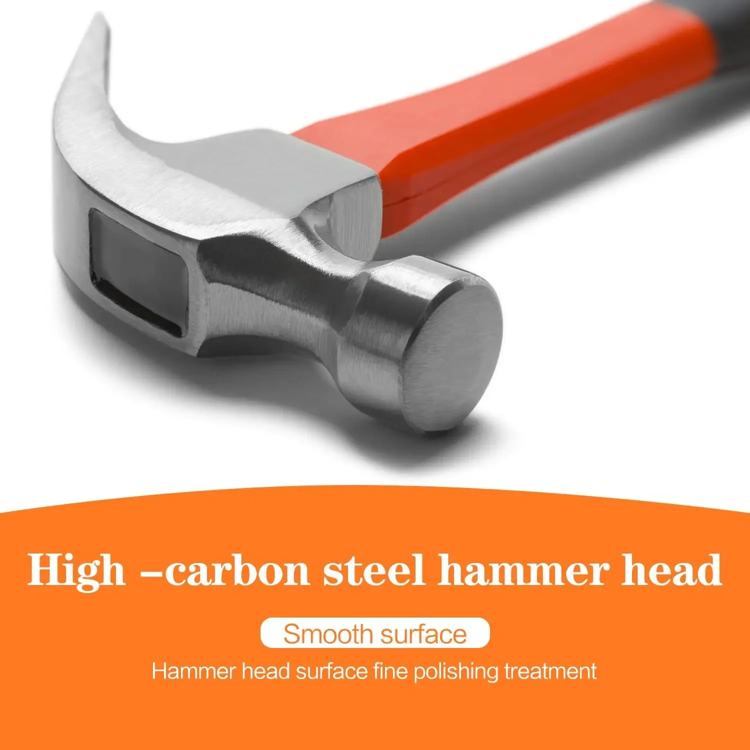 8oz/16oz/24oz Straight Rip Fiberglass General Purpose Claw Hammer, with Smooth Face & Non -slip Grip(8oz Claw Hammer)
8oz/16oz/24oz Straight Rip Fiberglass General Purpose Claw Hammer, with Smooth Face & Non -slip Grip(8oz Claw Hammer)