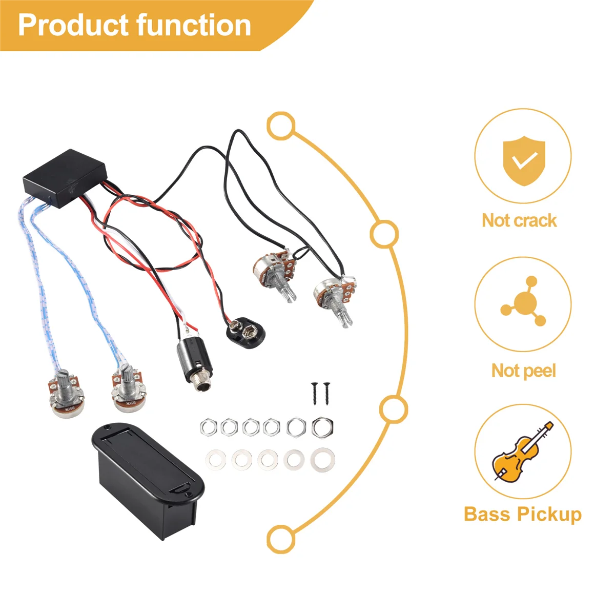 Better Quality 2 Band Active Bass Guitar EQ Equalizer Preamp Circuit Pickup Black
Better Quality 2 Band Active Bass Guitar EQ Equalizer Preamp Circuit Pickup Black