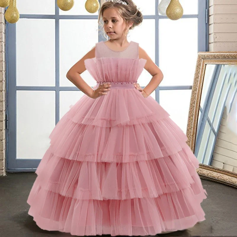 Pink Tulle Flower girl dress Sleeveless Ball Gown with Fluffy Layers for Birthday Parties Elegant Princess Dress Evening Wear
Pink Tulle Flower girl dress Sleeveless Ball Gown with Fluffy Layers for Birthday Parties Elegant Princess Dress Evening Wear