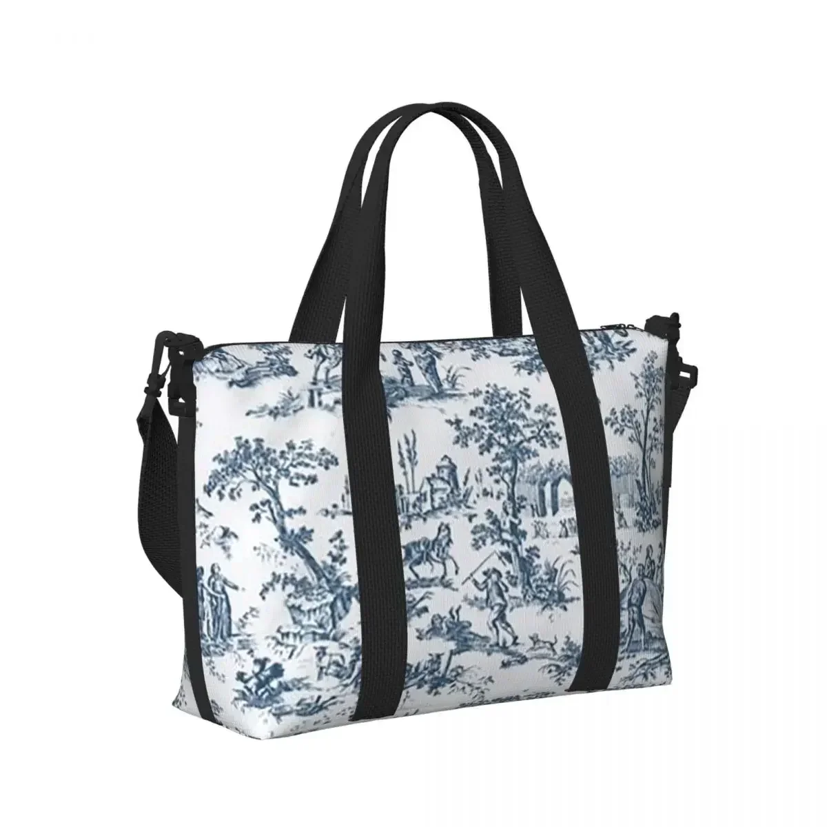 Toile De Jouy French Motif Beach Travel Bag Large Capacity Tote Bags for Gym Sport Women Shopping Duffle Shoulder Bag
Toile De Jouy French Motif Beach Travel Bag Large Capacity Tote Bags for Gym Sport Women Shopping Duffle Shoulder Bag
