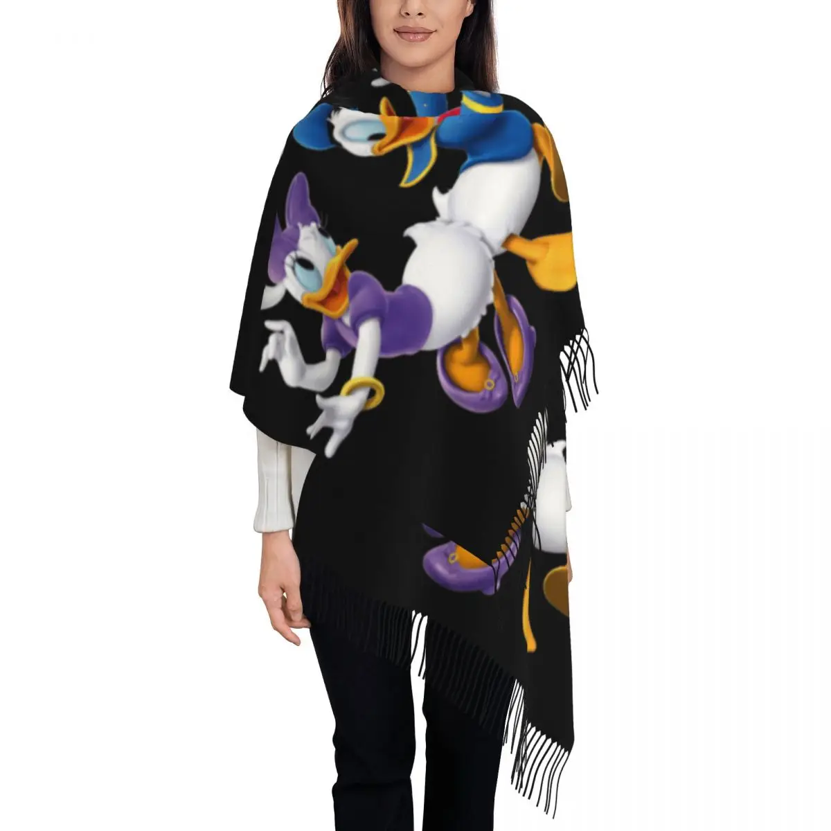 Custom Daisy And Donald Dancing Tassel Scarf Women Soft Shawls Wraps Female Winter Scarves
Custom Daisy And Donald Dancing Tassel Scarf Women Soft Shawls Wraps Female Winter Scarves