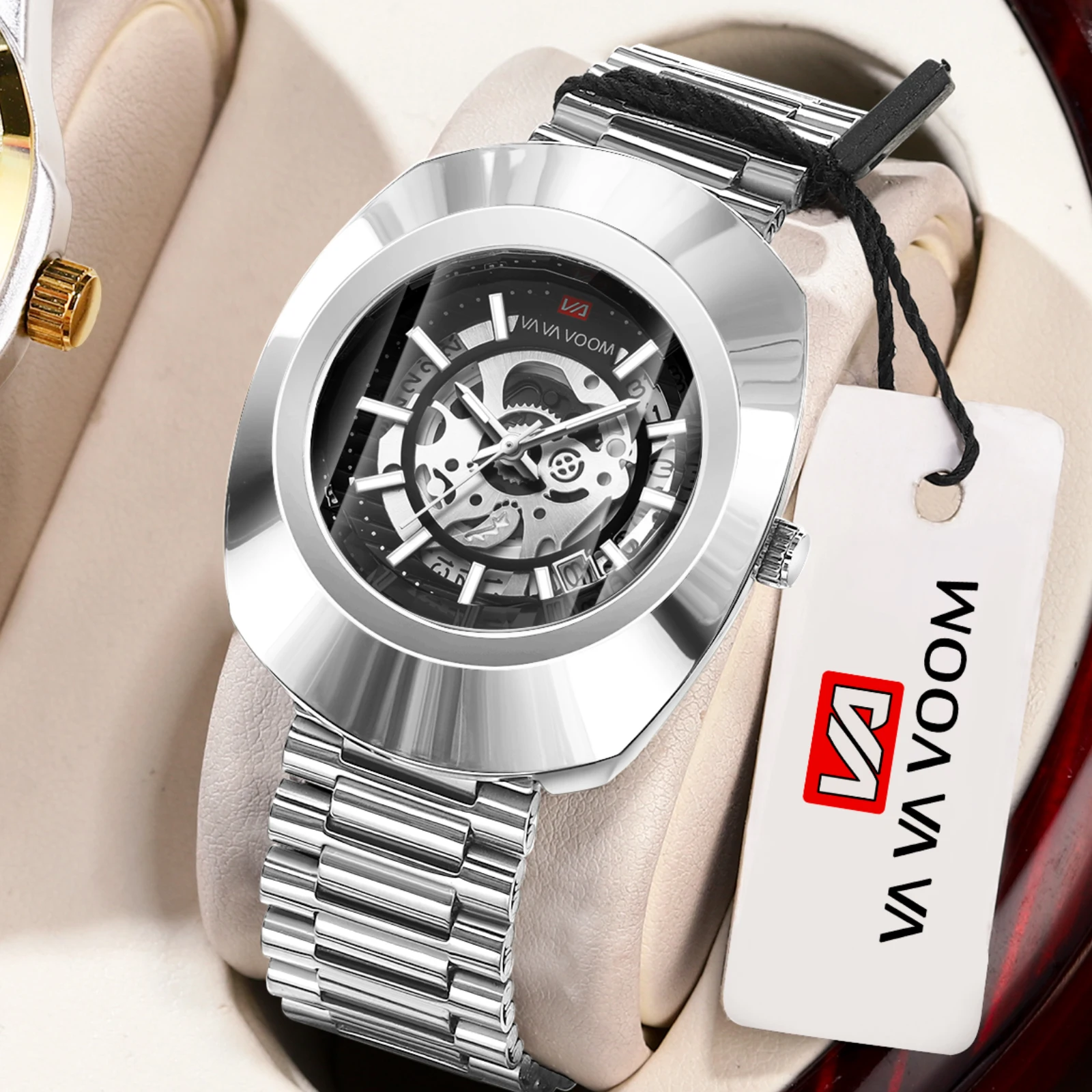 Quartz Men Watch Fashion Oval Hollow Clock Original Top Business Style 3Bar Stainless Steel Strap Gold Luxury Gift Watch for Men
Quartz Men Watch Fashion Oval Hollow Clock Original Top Business Style 3Bar Stainless Steel Strap Gold Luxury Gift Watch for Men