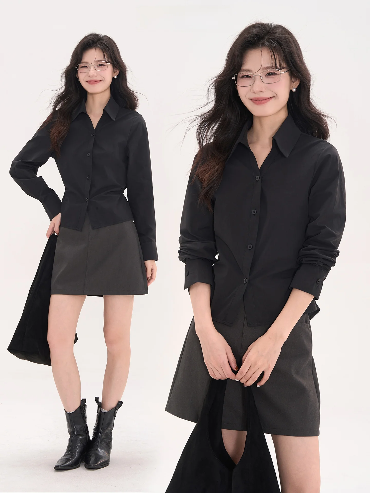Heme Bla Night irt Women's Design Sensation Long Sve Waist Cinching Top Cotton French Sle Bowed Waist Daily Wear
Heme Bla Night irt Women's Design Sensation Long Sve Waist Cinching Top Cotton French Sle Bowed Waist Daily Wear