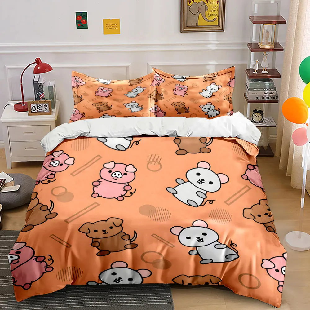 Cartoon animals on orange Pattern Duvet Cover Set Digital Print Colorful Polyester Bedding with Zipper Closur for kids gifts
Cartoon animals on orange Pattern Duvet Cover Set Digital Print Colorful Polyester Bedding with Zipper Closur for kids gifts