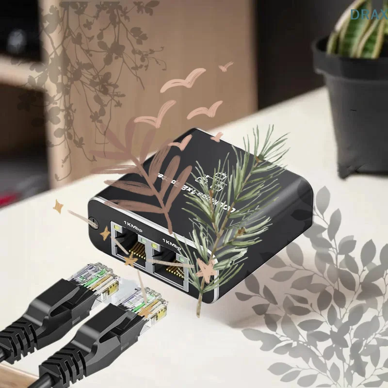 Network Cable Splitter With One To Two Simultaneous Internet Access, RJ45 Switch Ethernet Port Gigabit
Network Cable Splitter With One To Two Simultaneous Internet Access, RJ45 Switch Ethernet Port Gigabit
