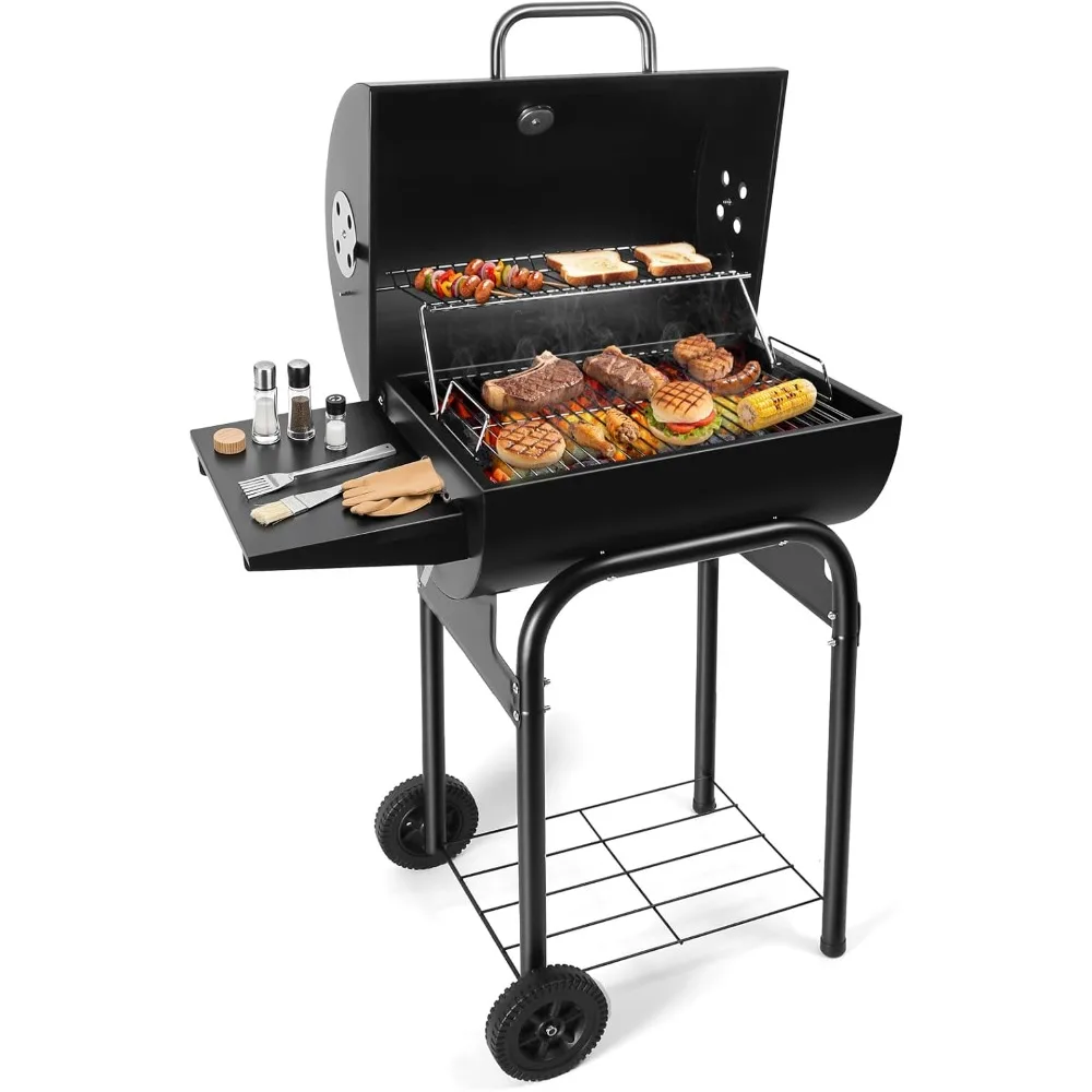 Barbecue Charcoal Grill: Premium Spacious Outdoor BBQ Grill with Side Table - Ideal for Patio Cooking Backyard Grilling
Barbecue Charcoal Grill: Premium Spacious Outdoor BBQ Grill with Side Table - Ideal for Patio Cooking Backyard Grilling