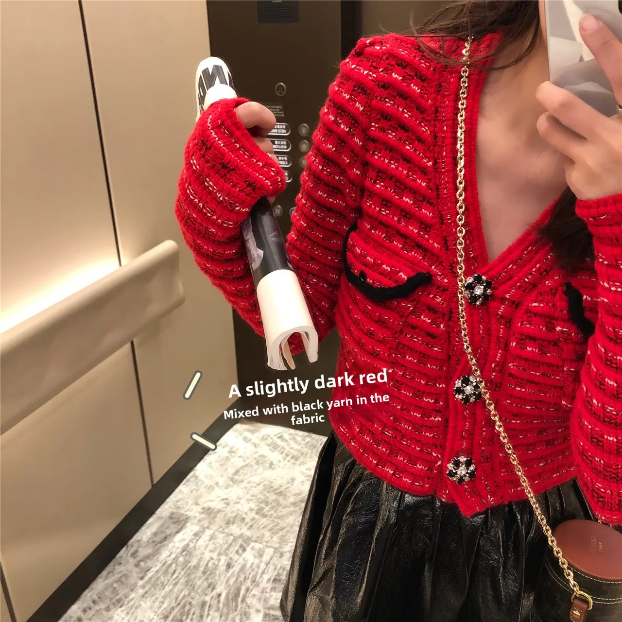 Red Knitted ort Cardigan Women's Faion Spring Autumn New Sle Luy Year Knitwear V-ne Single-button Regular Sve
Red Knitted ort Cardigan Women's Faion Spring Autumn New Sle Luy Year Knitwear V-ne Single-button Regular Sve
