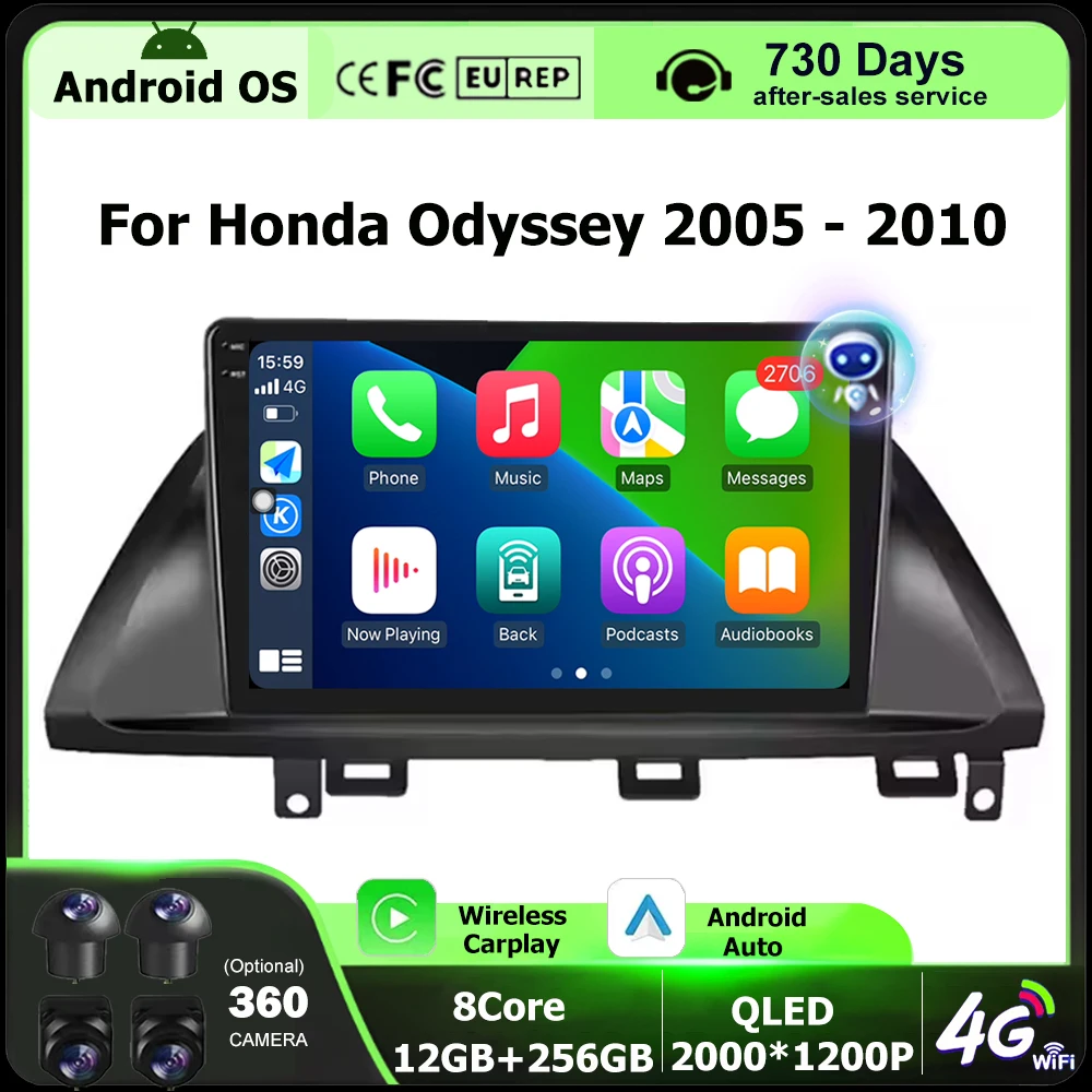 Автомагнитола Android 16 с CarPlay для Honda Odyssey 2005-2010, мультимедийный видеоплеер, GPS-навигация, стереосистема, Bluetooth, 4G, Wi-Fi
Автомагнитола Android 16 с CarPlay для Honda Odyssey 2005-2010, мультимедийный видеоплеер, GPS-навигация, стереосистема, Bluetooth, 4G, Wi-Fi