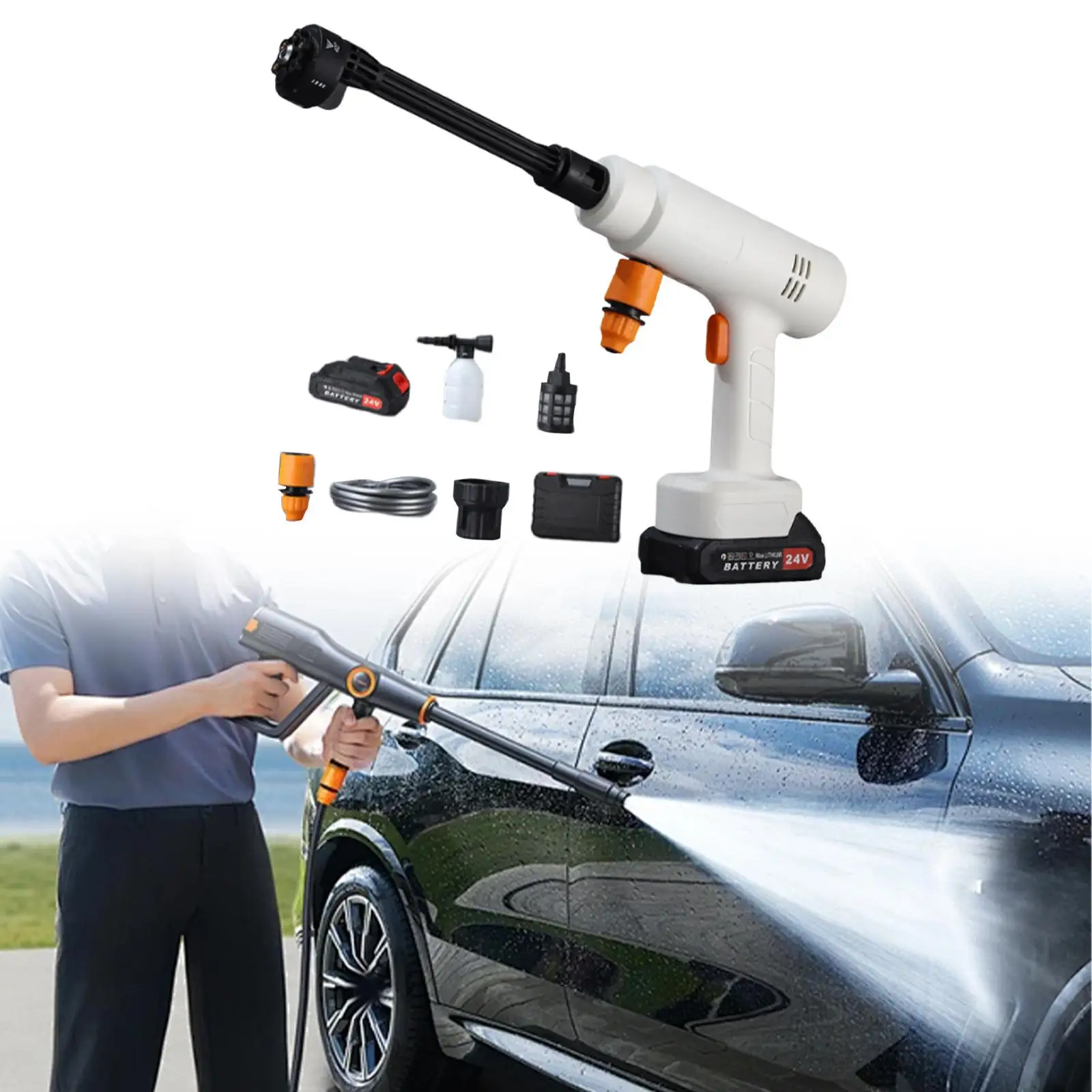 Cordless Pressure Washer Cleaner EU 220V Versatile Portable Professional Rechargeable Electric Power Washer for Garden Yard
Cordless Pressure Washer Cleaner EU 220V Versatile Portable Professional Rechargeable Electric Power Washer for Garden Yard