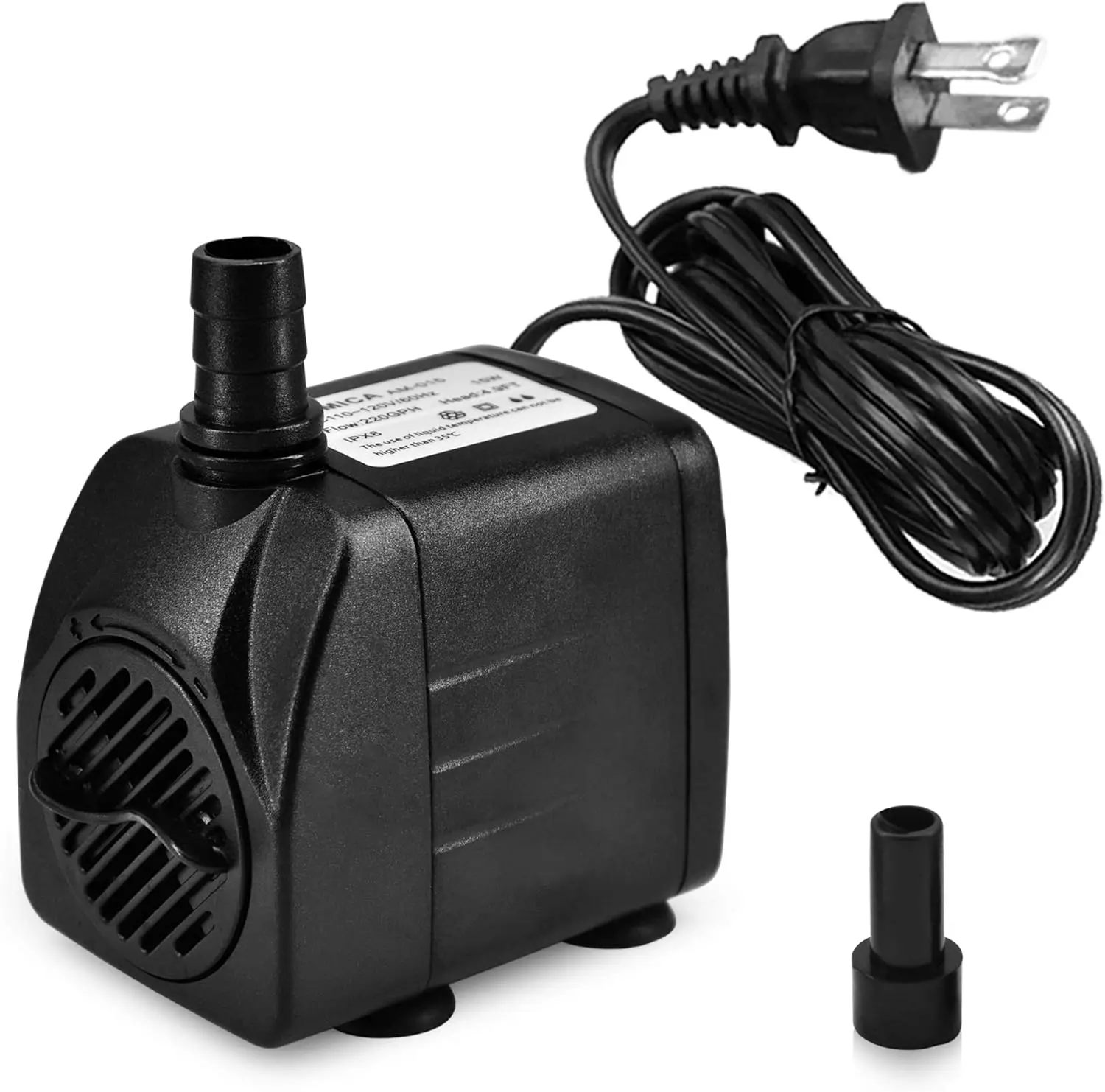 Ультратихий погружной насос для фонтана 220GPH, 15 Вт, 800 л/ч для пруда, аквариума, гидропоники, внутренних/наружных водных объектов
Ультратихий погружной насос для фонтана 220GPH, 15 Вт, 800 л/ч для пруда, аквариума, гидропоники, внутренних/наружных водных объектов