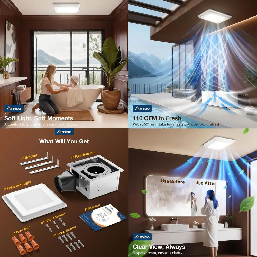 Потолочный вытяжной вентилятор для ванны 110 куб. футов в минуту с подсветкой, 1,0 сторон, 5000 тыс. CCT, 1000 люмен, простая установка, сертифицированный ETL и FCC
Потолочный вытяжной вентилятор для ванны 110 куб. футов в минуту с подсветкой, 1,0 сторон, 5000 тыс. CCT, 1000 люмен, простая установка, сертифицированный ETL и FCC