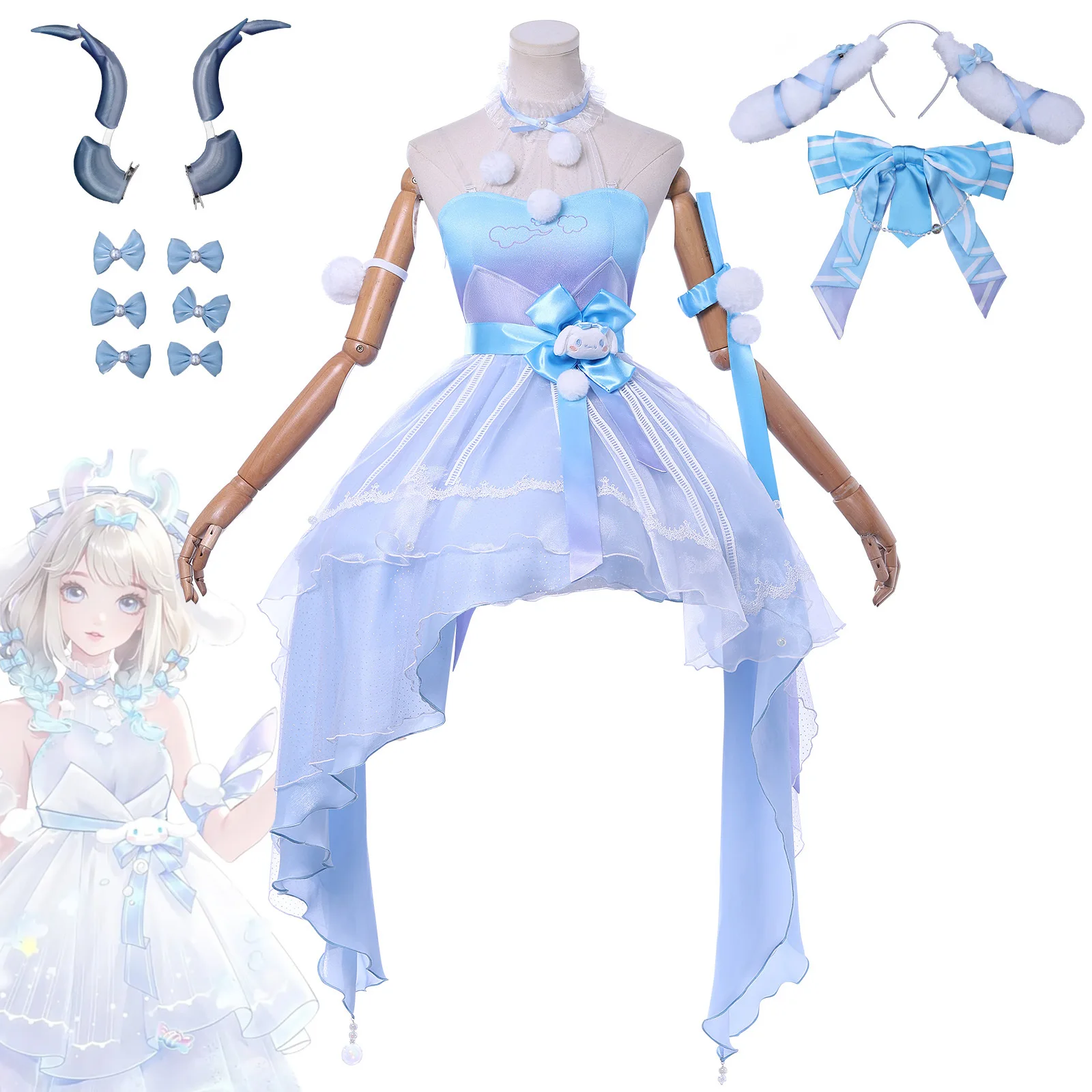 Yao Cosplay Costume Game Honor of Kings Big eared Dog Mengyao Costume Girl Princess Lolita Halloween Carnival Party Outfits
Yao Cosplay Costume Game Honor of Kings Big eared Dog Mengyao Costume Girl Princess Lolita Halloween Carnival Party Outfits