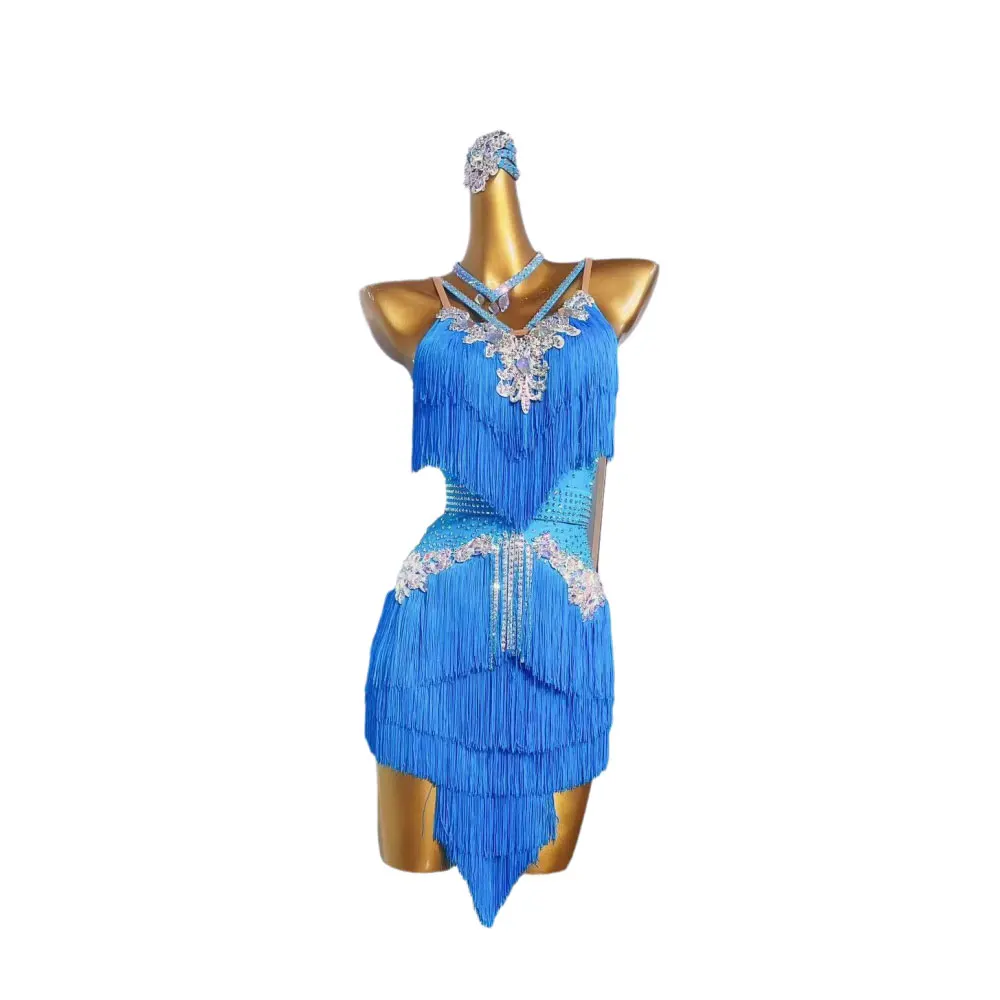 Latin Dance Professional Dress, High-end Customized Tassel Long Dress, Suspender, Female Adult Stage Professional Clothing
Latin Dance Professional Dress, High-end Customized Tassel Long Dress, Suspender, Female Adult Stage Professional Clothing