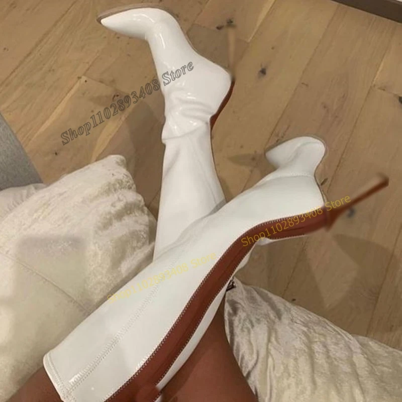 White Color Knee High Boots Pointed Toe PU Leather Stiletto High Heel Back Zipper Women Shoes 2023 Fashion Zapatos Para Mujere
White Color Knee High Boots Pointed Toe PU Leather Stiletto High Heel Back Zipper Women Shoes 2023 Fashion Zapatos Para Mujere