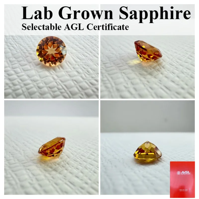 Top Lab Grown Orange Sapphire Round Shape for DIY Jewelry Making with Certificate
Top Lab Grown Orange Sapphire Round Shape for DIY Jewelry Making with Certificate