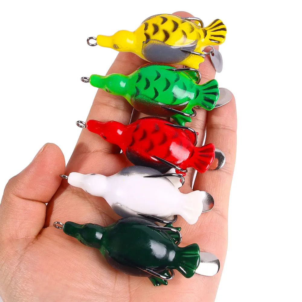 Fishing Lure Kit Popper Frog 13g 6.5cm Duck Frog Lures Soft Baits For Snakehead Bass Lures Frog Fishing Floating Topwater
Fishing Lure Kit Popper Frog 13g 6.5cm Duck Frog Lures Soft Baits For Snakehead Bass Lures Frog Fishing Floating Topwater