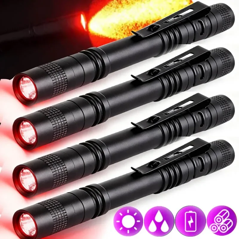Powerful Light Torch Red Light Flashlight Camping Hiking Detector Lamp Torch Astronomy Red Light Penlight Night Observe Torches
Powerful Light Torch Red Light Flashlight Camping Hiking Detector Lamp Torch Astronomy Red Light Penlight Night Observe Torches