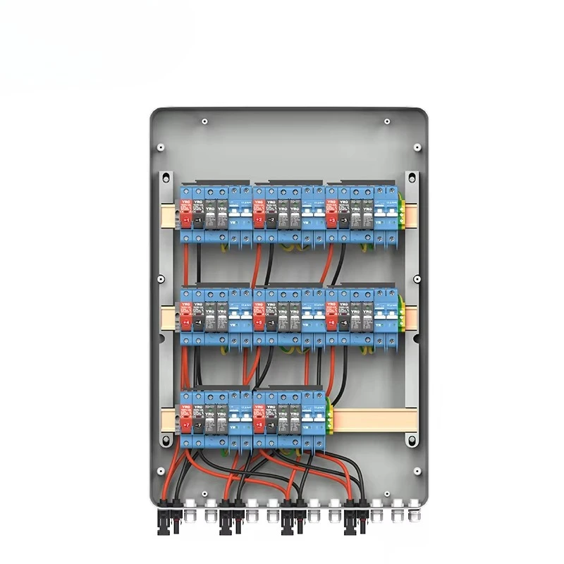 YRO PV Combiner Box 8 In 8 Out Outdoor Solar Distribution Box Plastic Solar Electric System Waterproof Solar PV Array
YRO PV Combiner Box 8 In 8 Out Outdoor Solar Distribution Box Plastic Solar Electric System Waterproof Solar PV Array