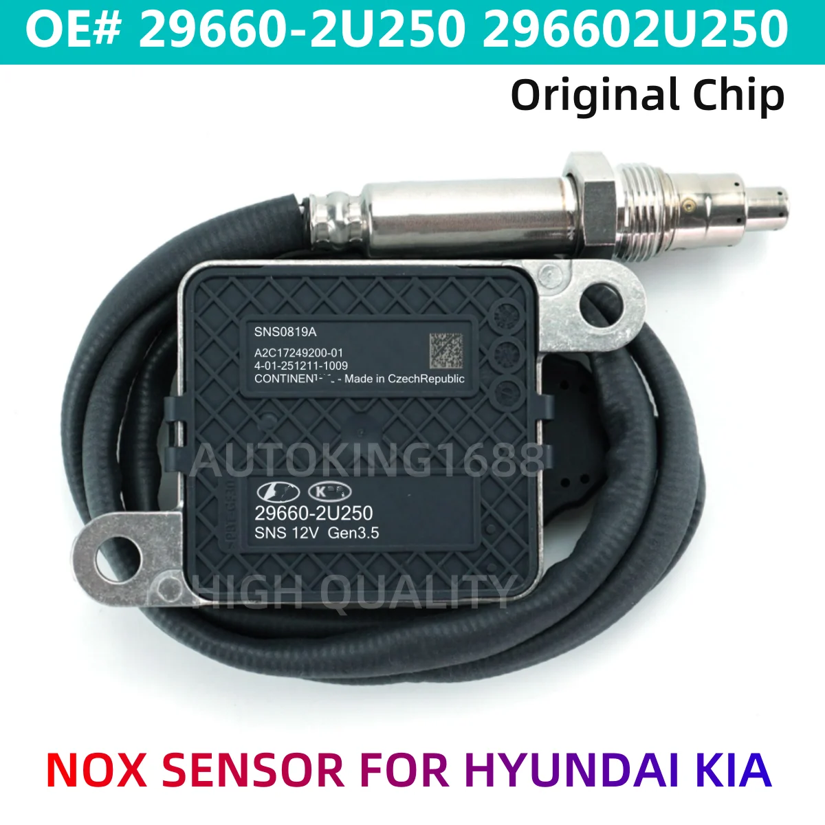 Высокое качество, новый датчик оксида азота 29660-2U250 296602U250 для Hyundai Tucson Mk3 2017-2021 2,0 дизеля
Высокое качество, новый датчик оксида азота 29660-2U250 296602U250 для Hyundai Tucson Mk3 2017-2021 2,0 дизеля