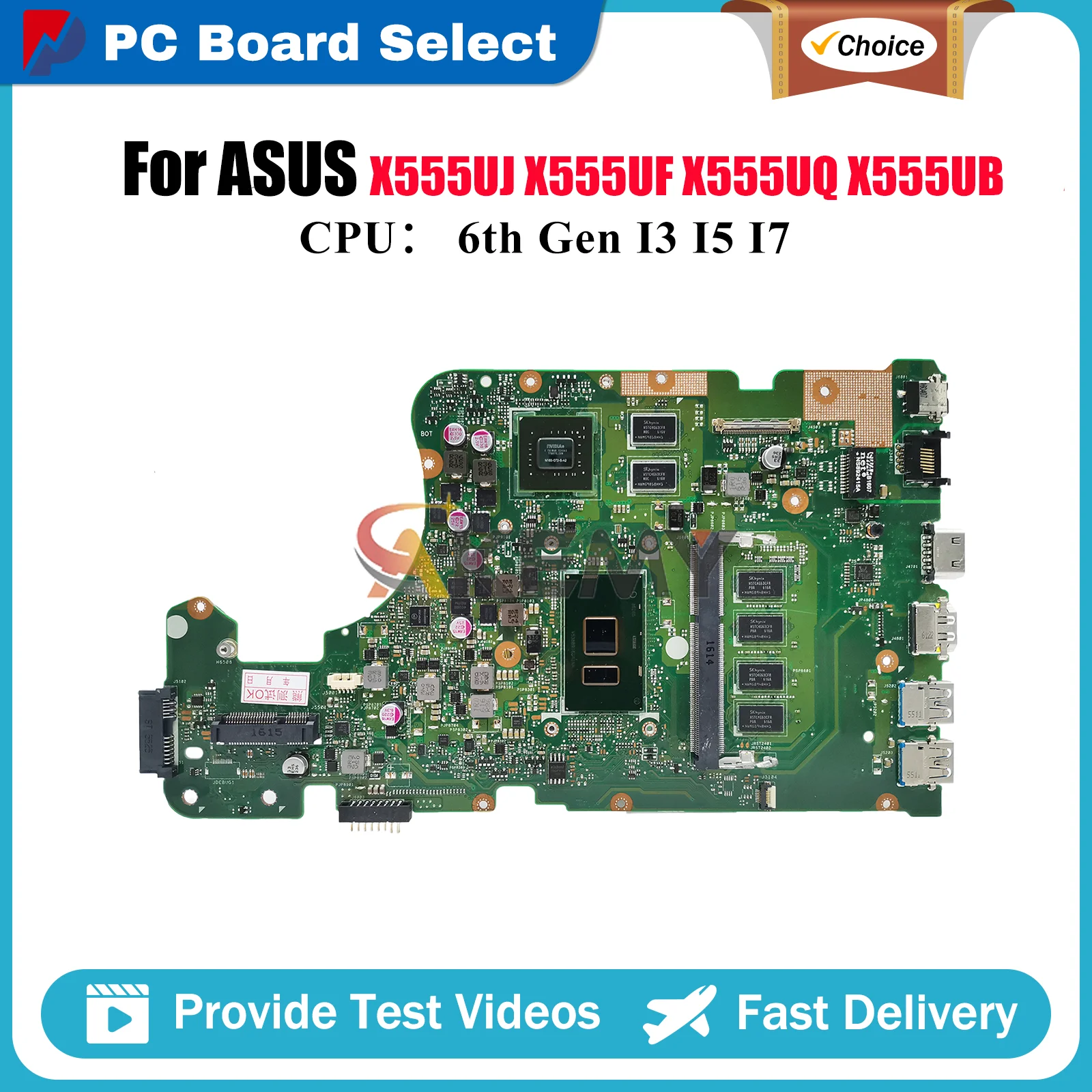 X555UJ Laptop Motherboard For ASUS VivoBook X555UQ K555U X555U F555U FL5800U X555UJ X555UB X555UF A555U Mainboard I3 I5 I7 CPU
X555UJ Laptop Motherboard For ASUS VivoBook X555UQ K555U X555U F555U FL5800U X555UJ X555UB X555UF A555U Mainboard I3 I5 I7 CPU