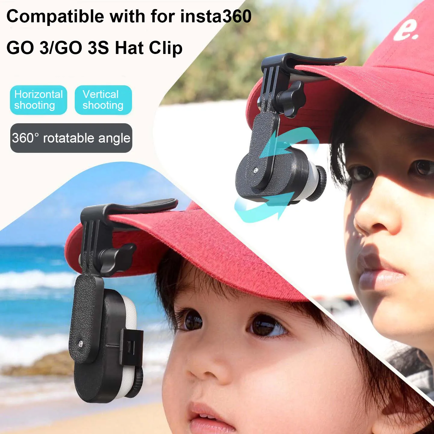 Hat Clip Mount for Insta360 GO3/3S 180° Adjustable Baseball Cap Mount Rotation POV View Easy Installation Camera Accessories
Hat Clip Mount for Insta360 GO3/3S 180° Adjustable Baseball Cap Mount Rotation POV View Easy Installation Camera Accessories
