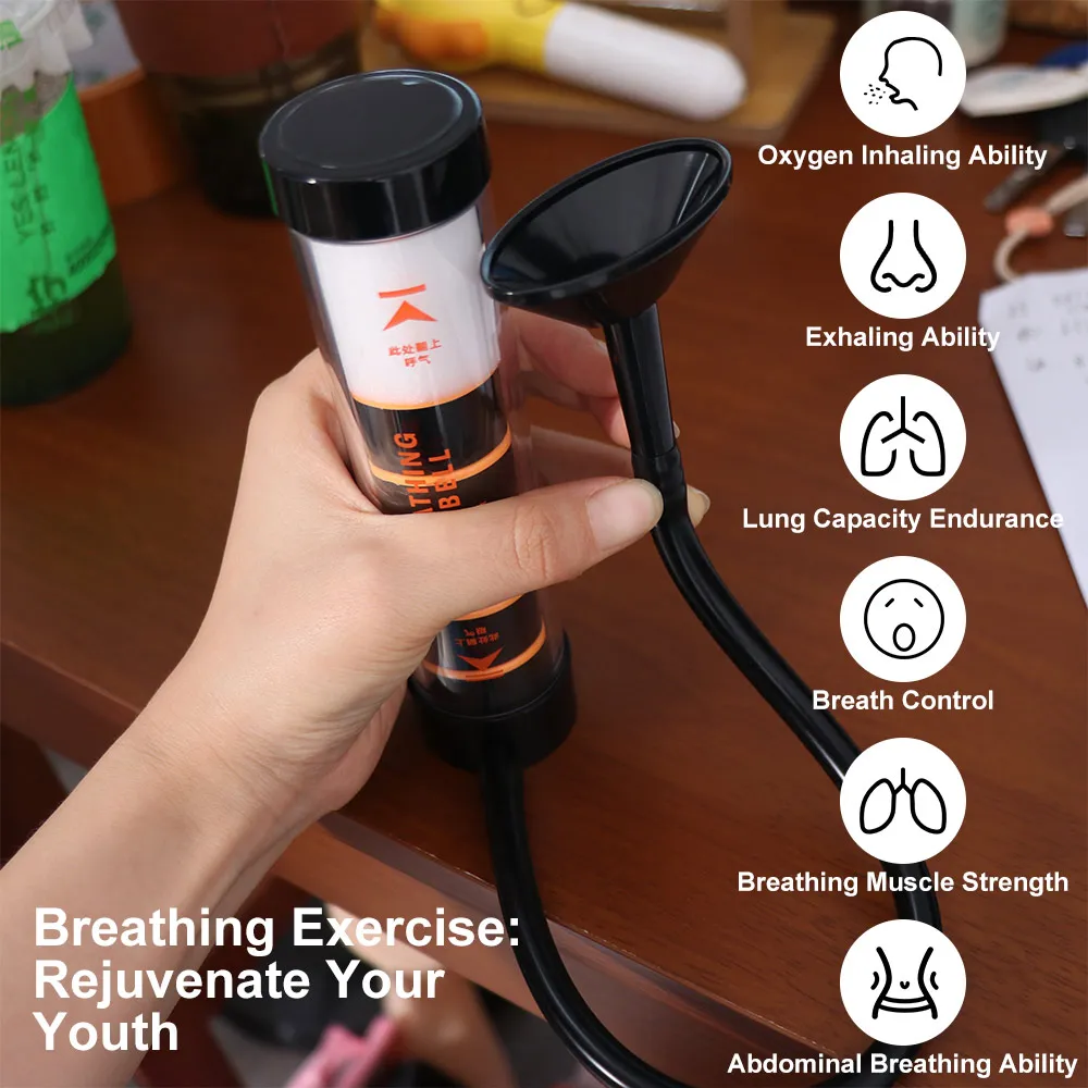 Resistance Breathing Dumbbell Muscle Trainer Health Lung Capacity Trainer Lung Respirator Adjustable
Resistance Breathing Dumbbell Muscle Trainer Health Lung Capacity Trainer Lung Respirator Adjustable