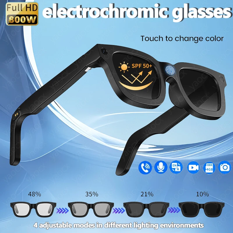 New 2026 Sunglasses Smart Glasses 800W Camera Recording Video AI Photo Recognition Answer Translation 320mAh Music Smart Glasses
New 2026 Sunglasses Smart Glasses 800W Camera Recording Video AI Photo Recognition Answer Translation 320mAh Music Smart Glasses