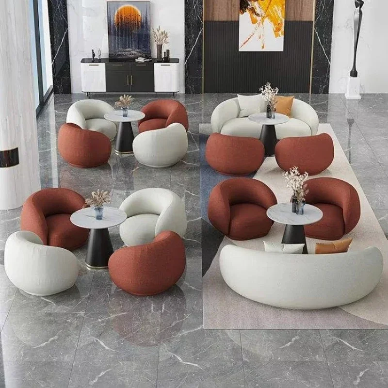 Nordic creative u-shaped white casual fabric curved leisure area set modern simple environmental protection high quality living
Nordic creative u-shaped white casual fabric curved leisure area set modern simple environmental protection high quality living