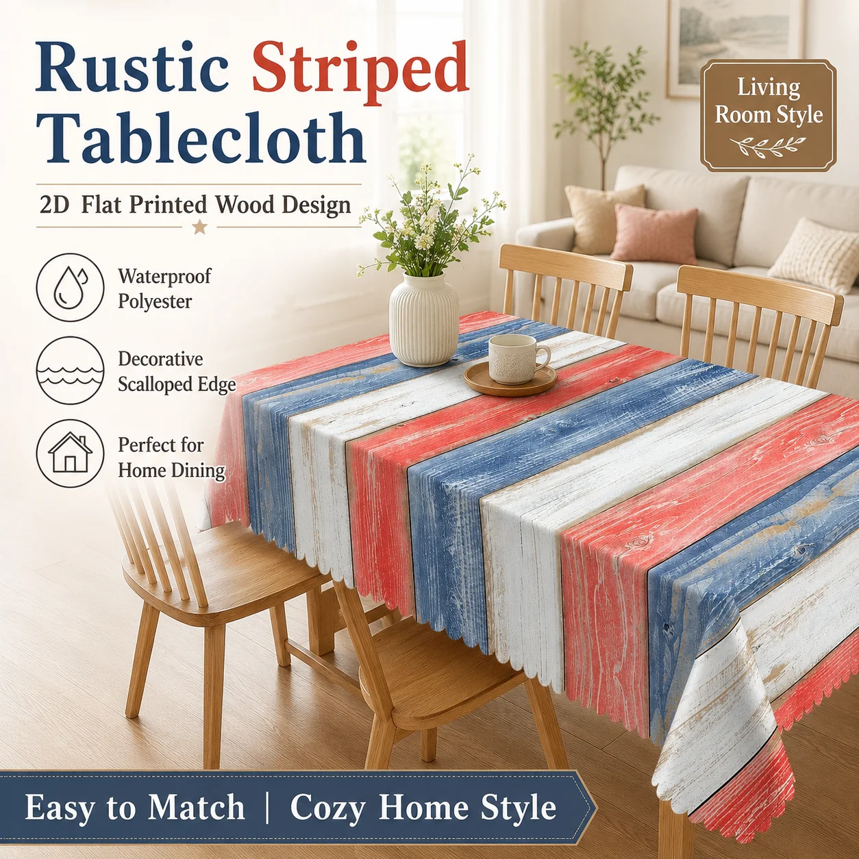 Rustic Wood Grain Waterproof Polyester Tablecloth 2D Flat Printed Vintage Table Cover For Bedroom Kitchen Home Decoration
Rustic Wood Grain Waterproof Polyester Tablecloth 2D Flat Printed Vintage Table Cover For Bedroom Kitchen Home Decoration
