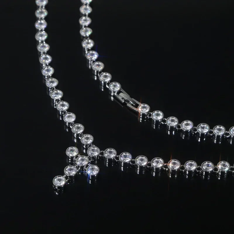 2025 New Geometric Round Bezel Cubic Zirconia CZ Tennis Chain Cross Shape Charm Pendant Hip Hop Women Men Necklace Jewelry
2025 New Geometric Round Bezel Cubic Zirconia CZ Tennis Chain Cross Shape Charm Pendant Hip Hop Women Men Necklace Jewelry