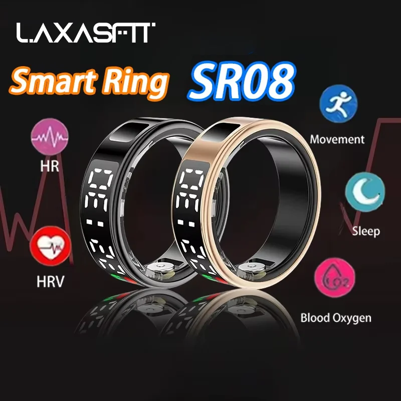 LAXASFIT 2025 New Smart Ring with Heart Rate & Sleep Monitoring IP68 Waterproof LED Display Fitness Tracker Couple's Ring Gift
LAXASFIT 2025 New Smart Ring with Heart Rate & Sleep Monitoring IP68 Waterproof LED Display Fitness Tracker Couple's Ring Gift