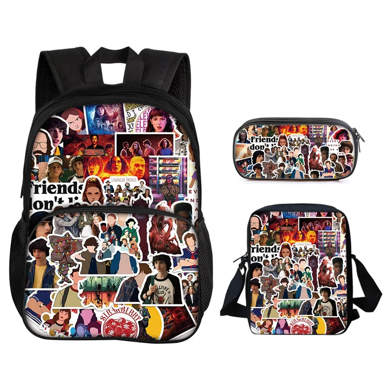 Stranger Things 3Pcs set Backpack with Shoulder Bags Pencil Bag Student Bookbag Cartoon School Bags for Boys Girls Best Gift
Stranger Things 3Pcs set Backpack with Shoulder Bags Pencil Bag Student Bookbag Cartoon School Bags for Boys Girls Best Gift