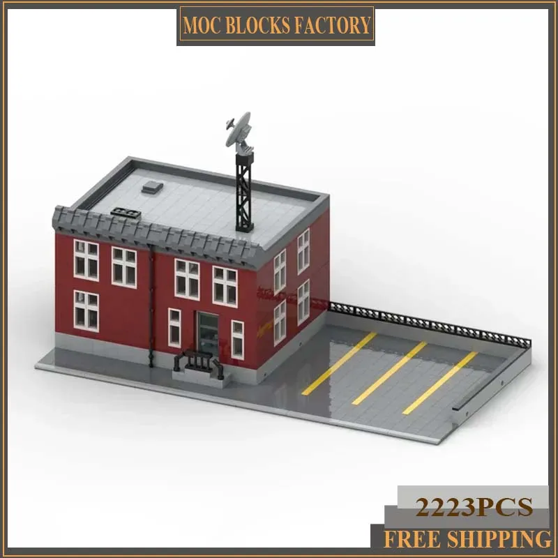 Строительные блоки Moc, современная модульная модель полицейского участка, технология, кирпич, вид на улицу, сделай сам, строительная игрушка для праздничных подарков 
Строительные блоки Moc, современная модульная модель полицейского участка, технология, кирпич, вид на улицу, сделай сам, строительная игрушка для праздничных подарков