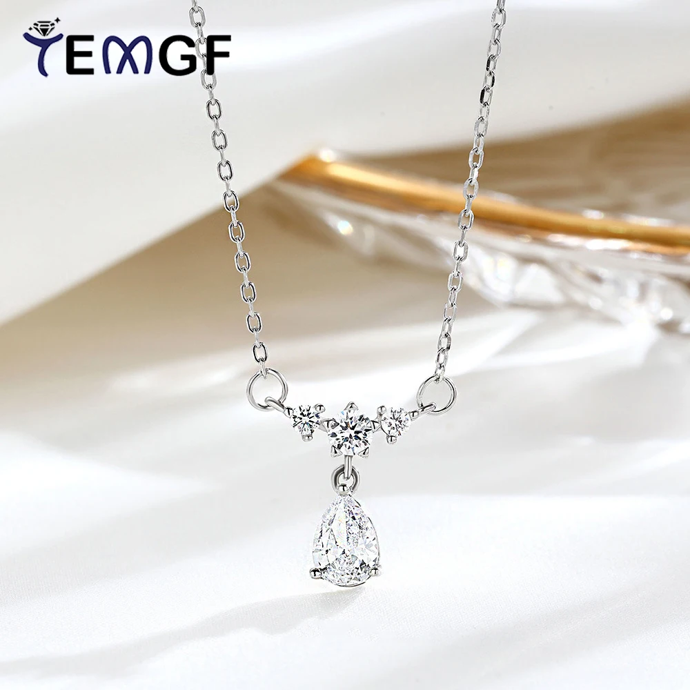 Ожерелье с подвеской из муассанита TEMGF 0,8 карата грушевидной огранки для женщин, серебряная цепочка S925, простые блестящие ювелирные изделия на шею, подарки, сертифицированные
Ожерелье с подвеской из муассанита TEMGF 0,8 карата грушевидной огранки для женщин, серебряная цепочка S925, простые блестящие ювелирные изделия на шею, подарки, сертифицированные