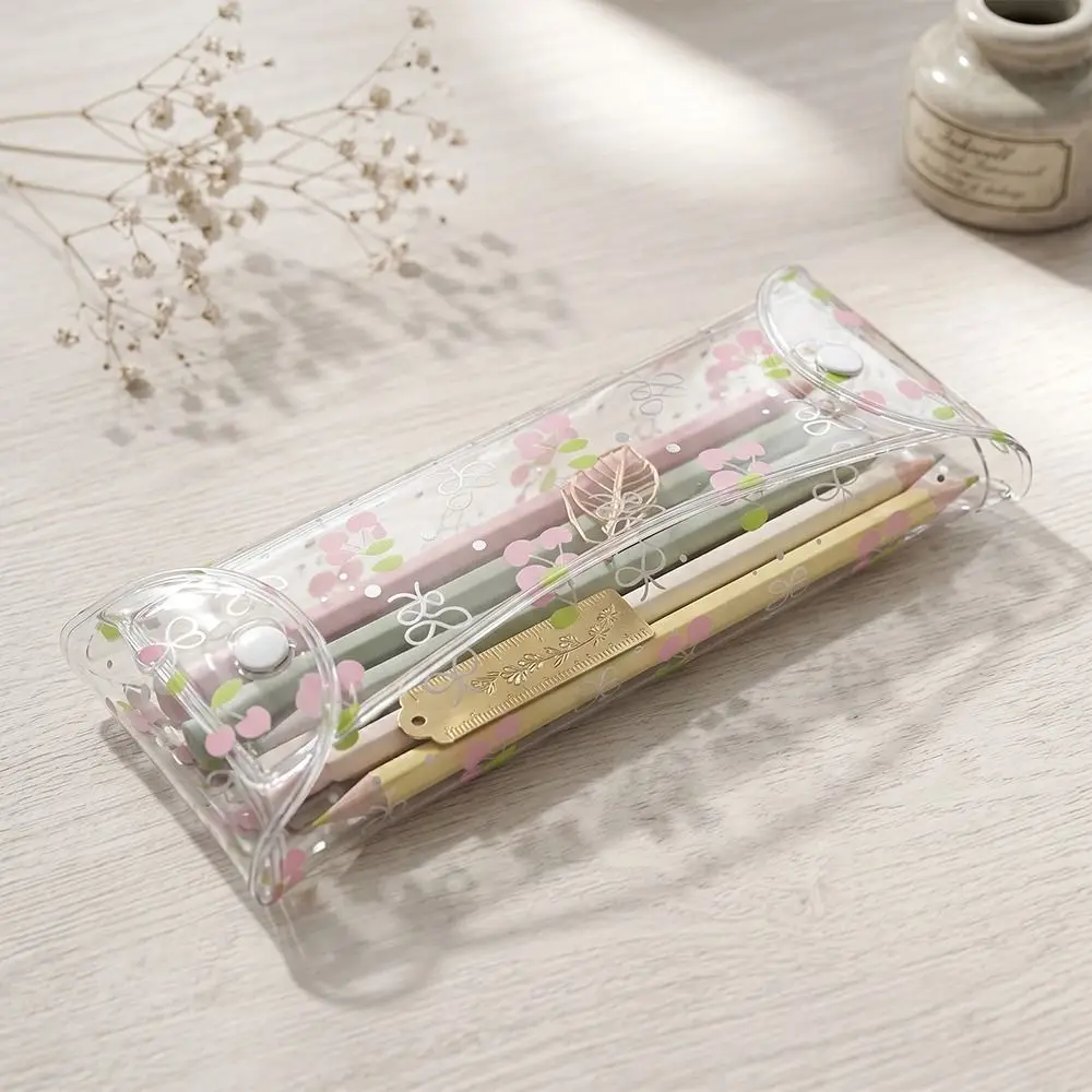 High Quality PVC Pencil Case Strawberry/Cherry Print Snap-button Type Stationery Pouch Transparent Pencil Pouch School Office
High Quality PVC Pencil Case Strawberry/Cherry Print Snap-button Type Stationery Pouch Transparent Pencil Pouch School Office