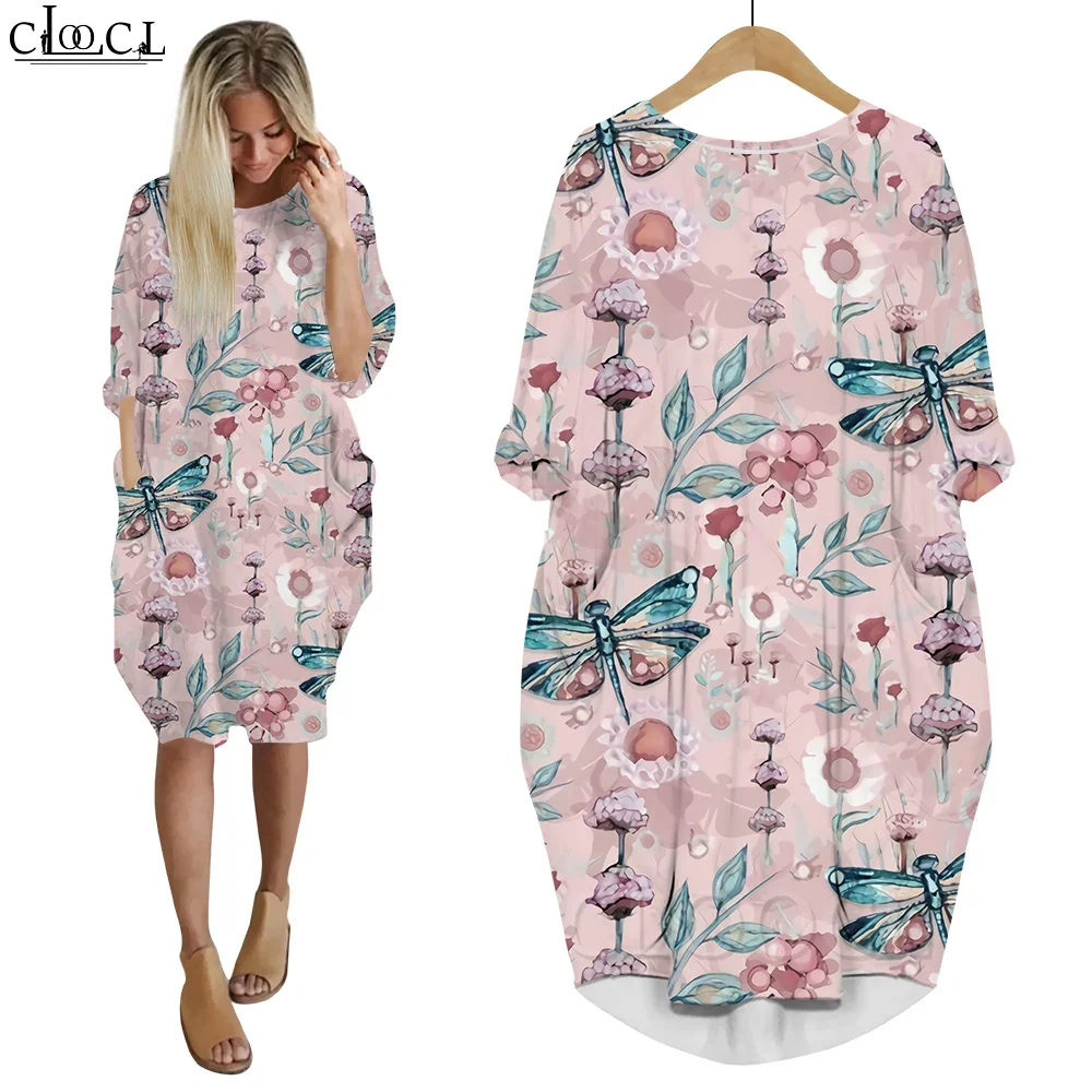 CLOOCL Vestidos Платье-рубашка с длинными рукавами Свободные платья с цветочным принтом стрекозы и карманами Женская одежда
CLOOCL Vestidos Платье-рубашка с длинными рукавами Свободные платья с цветочным принтом стрекозы и карманами Женская одежда