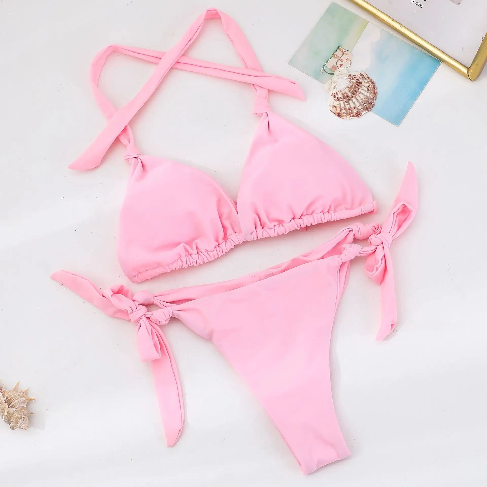 Tiedown Bikini for Women Triangle Swimwear Bathing Suit Brazilian 2-Piece Folds Bikinis Set solid Push Up Swimsuit New 2026
Tiedown Bikini for Women Triangle Swimwear Bathing Suit Brazilian 2-Piece Folds Bikinis Set solid Push Up Swimsuit New 2026