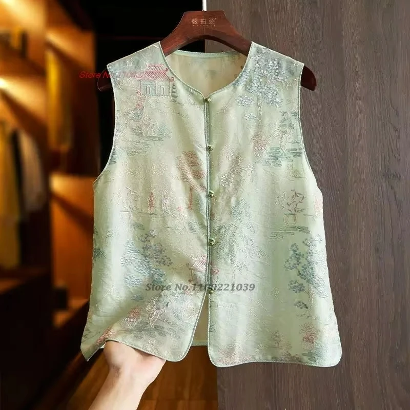 2025 национальный жилет с круглым вырезом, традиционный жилет с цветочной вышивкой, китайский костюм Тан, жилет, винтажная куртка без рукавов, жилет, жилет
2025 национальный жилет с круглым вырезом, традиционный жилет с цветочной вышивкой, китайский костюм Тан, жилет, винтажная куртка без рукавов, жилет, жилет