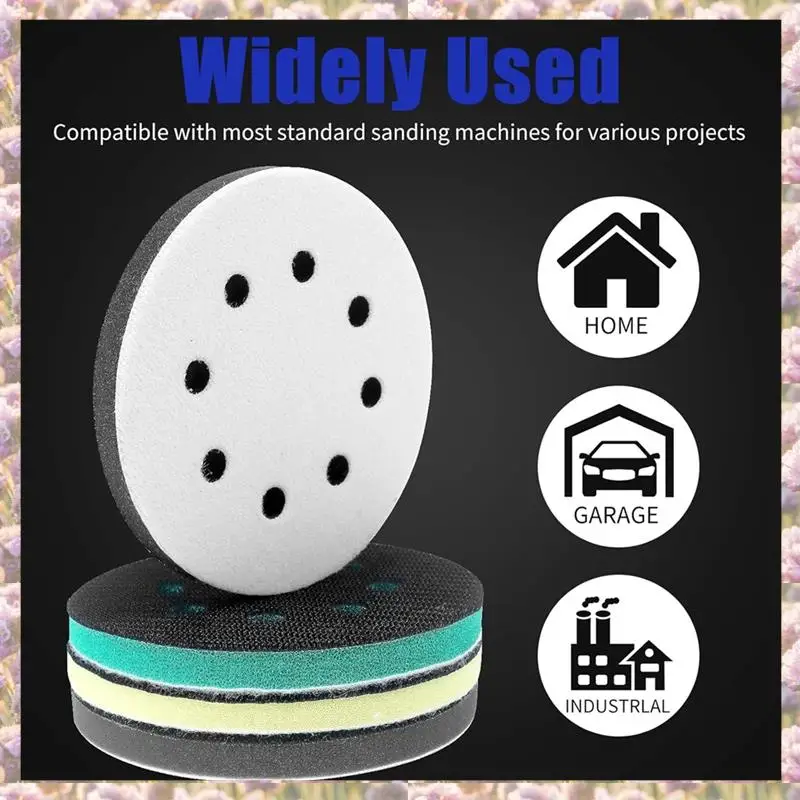 4 Pack Foam Sanding Pads For Orbital Sander, 5 Inch 8 Holes Orbital Sander Surfprep Foam Pad
4 Pack Foam Sanding Pads For Orbital Sander, 5 Inch 8 Holes Orbital Sander Surfprep Foam Pad
