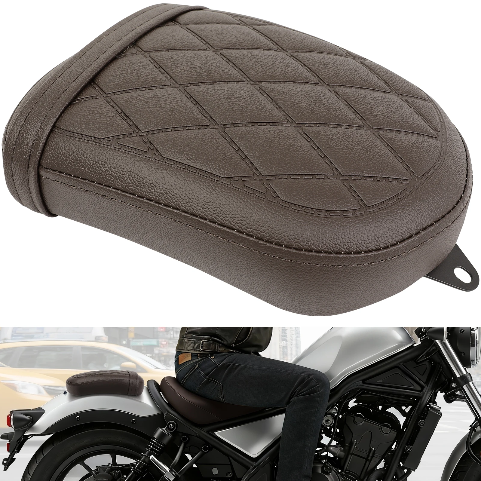 Motorcycle Rear Passenger Grid Seat Leather Cushion Pillion Pad For Honda Rebel CMX 500 300 2017-2025
Motorcycle Rear Passenger Grid Seat Leather Cushion Pillion Pad For Honda Rebel CMX 500 300 2017-2025