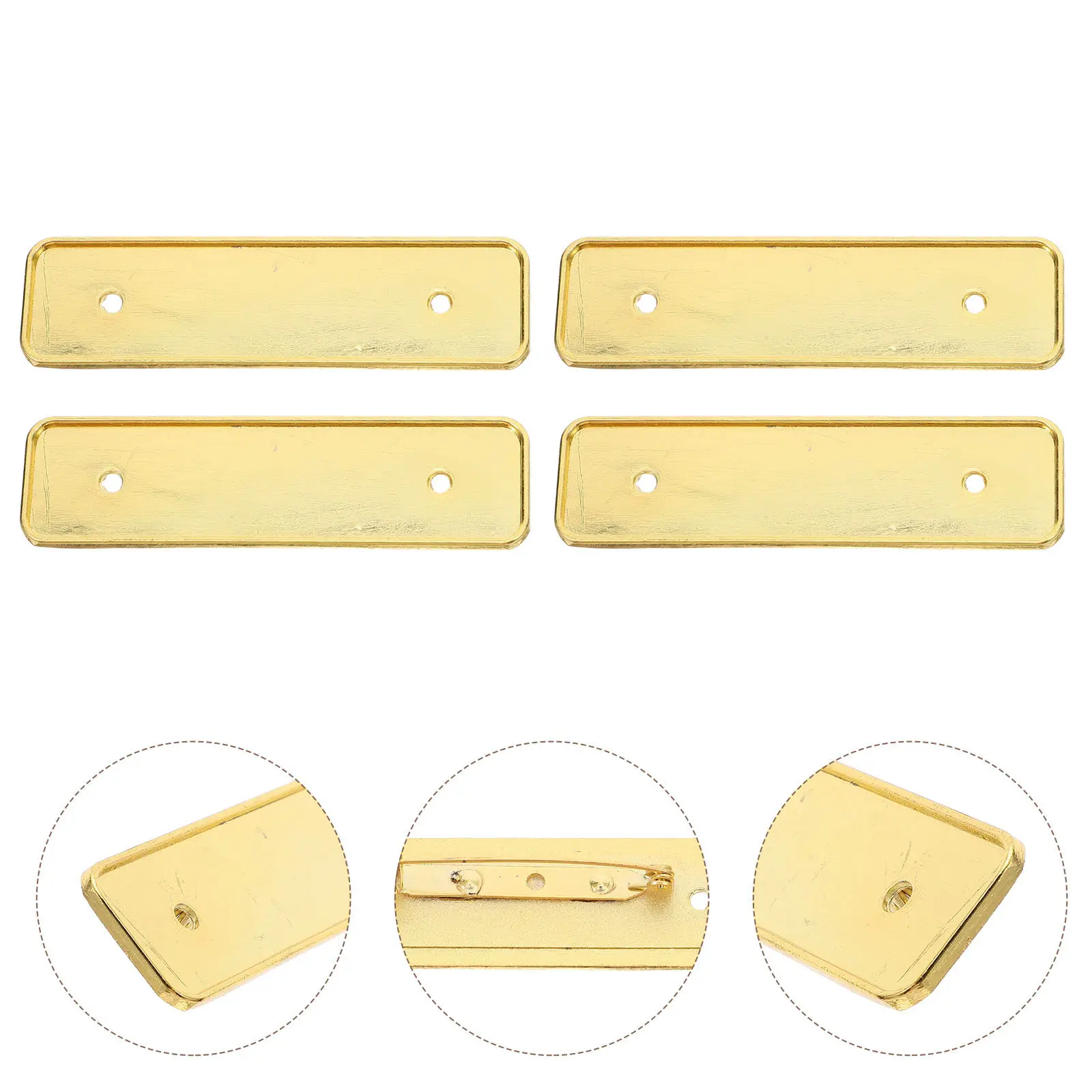 10Pcs Blank Name Badges Gold Metal with Pin Backs Reusable Employee Id for Office Staff Work Uniform Professional Look
10Pcs Blank Name Badges Gold Metal with Pin Backs Reusable Employee Id for Office Staff Work Uniform Professional Look