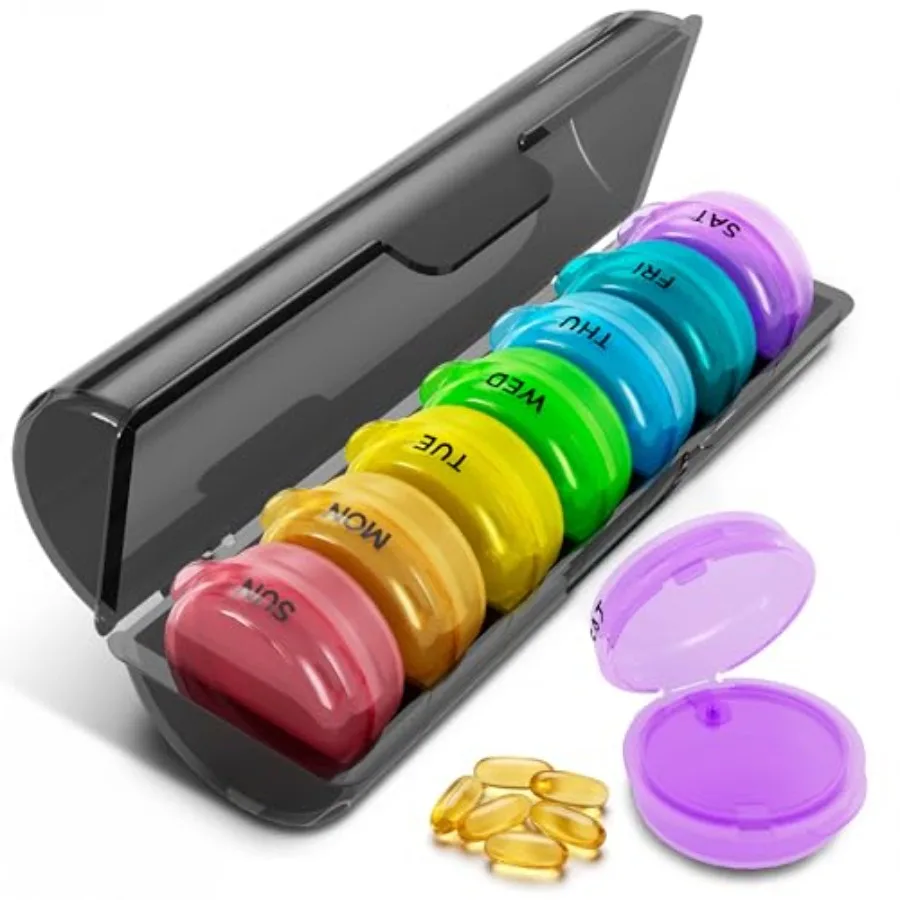 Weekly Pill Organizer 2 Times a Day, 7-Day, AM PM Pill Medicine tamin Medicat plement Multicolor
Weekly Pill Organizer 2 Times a Day, 7-Day, AM PM Pill Medicine tamin Medicat plement Multicolor