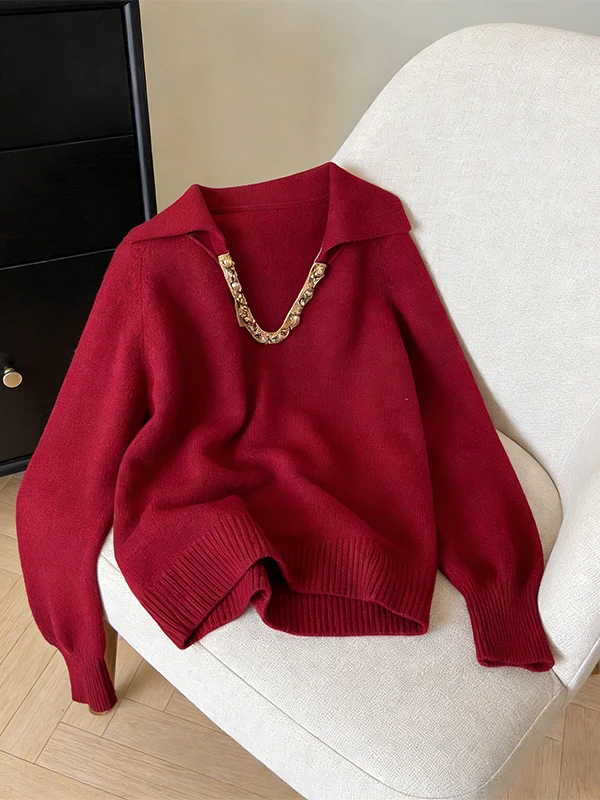 Red Shoulder Sweater Inner Wear Spring 2026 New plus Size Women's Fat MM Inner Knitted Top Vintage Style Loose Fit
Red Shoulder Sweater Inner Wear Spring 2026 New plus Size Women's Fat MM Inner Knitted Top Vintage Style Loose Fit