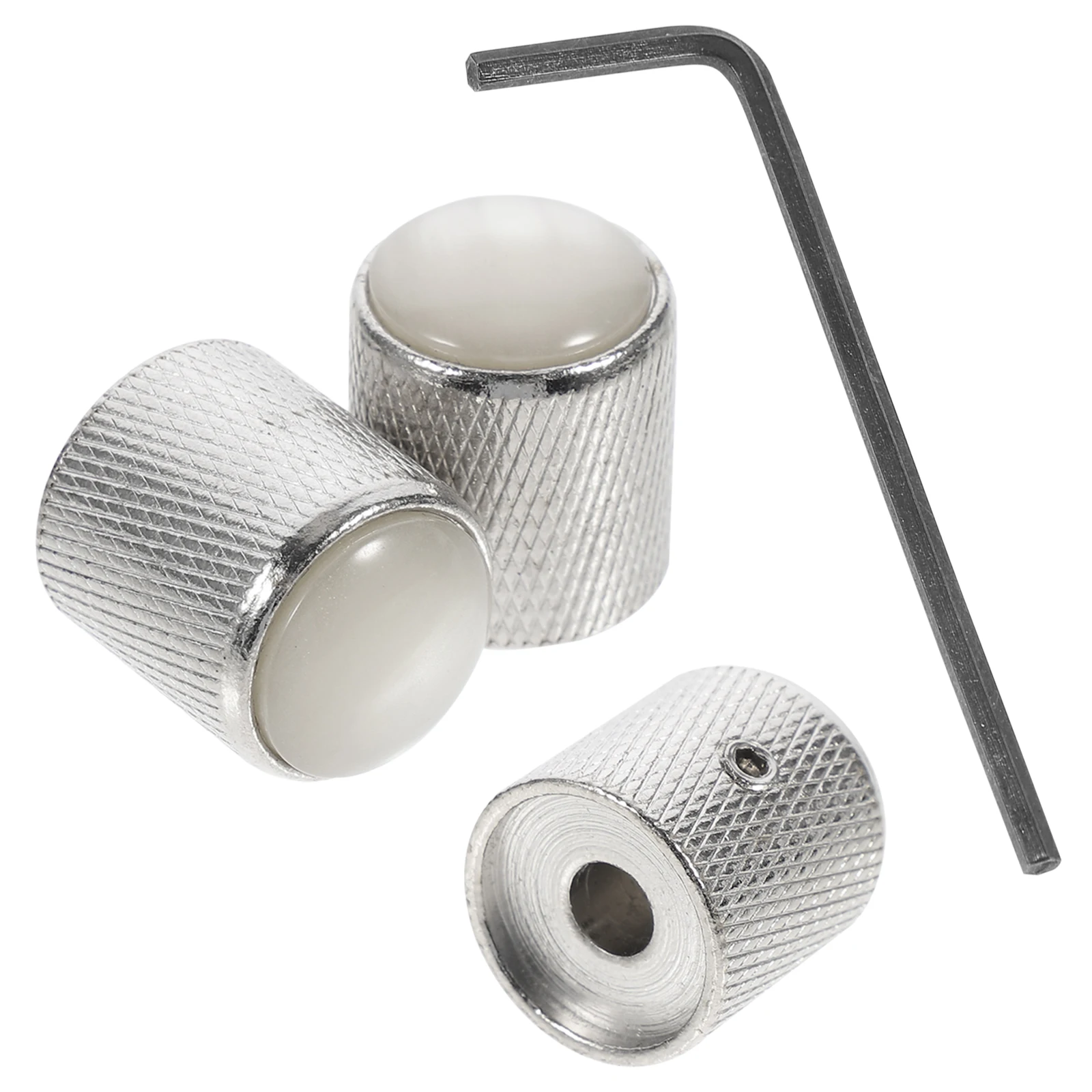 1 set 1 Set Electric Guitar Knobs Durable Alloy Rotary Tone Control Knobs With Wrench Silver Color For Bass Guitar Instrument
1 set 1 Set Electric Guitar Knobs Durable Alloy Rotary Tone Control Knobs With Wrench Silver Color For Bass Guitar Instrument