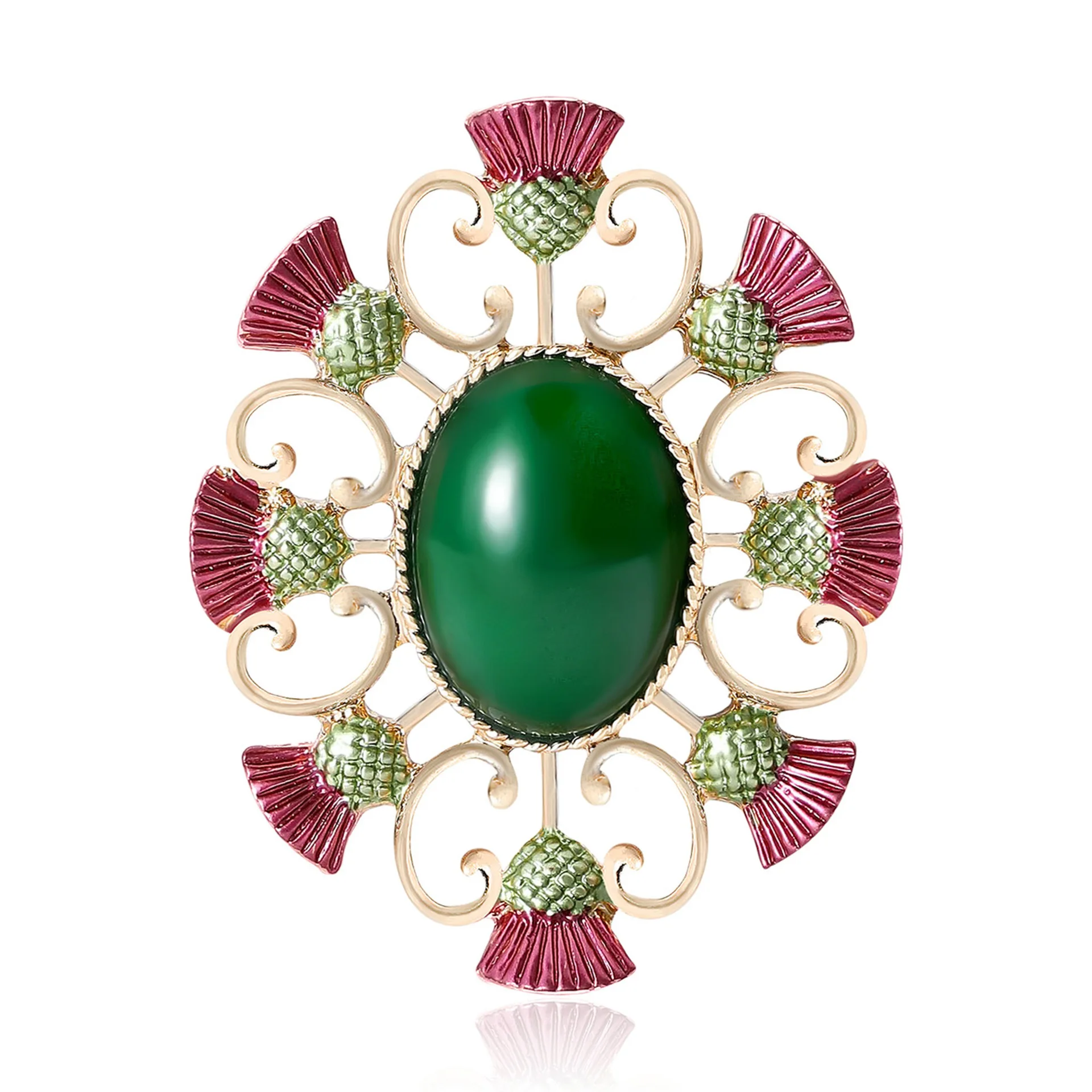 Retro Luxurious Green Thistle Badge Brooch, Women's Unisex Floral Dress Lapel Pin, Wedding Party Event, Daily Jewelry Gift
Retro Luxurious Green Thistle Badge Brooch, Women's Unisex Floral Dress Lapel Pin, Wedding Party Event, Daily Jewelry Gift