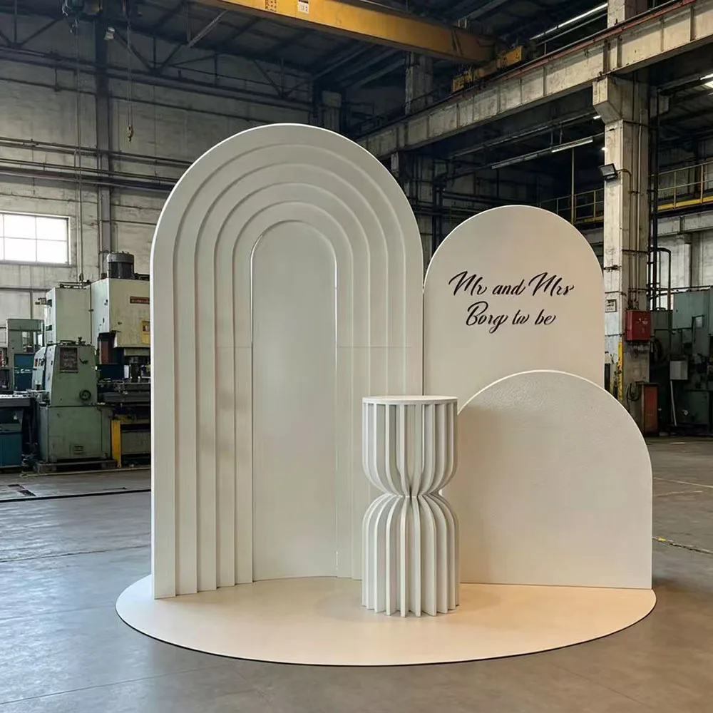 FSDKX Modern Design Arch Stand Customized Ripple Arch Backdrop for Indoor Engagement Decor
FSDKX Modern Design Arch Stand Customized Ripple Arch Backdrop for Indoor Engagement Decor