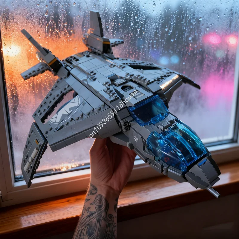 1332pcs MOC Figscaled Quinjet The Avengerses Model Building Blocks Construction Festival Gift Assemble DIY Idea Toy Education
1332pcs MOC Figscaled Quinjet The Avengerses Model Building Blocks Construction Festival Gift Assemble DIY Idea Toy Education