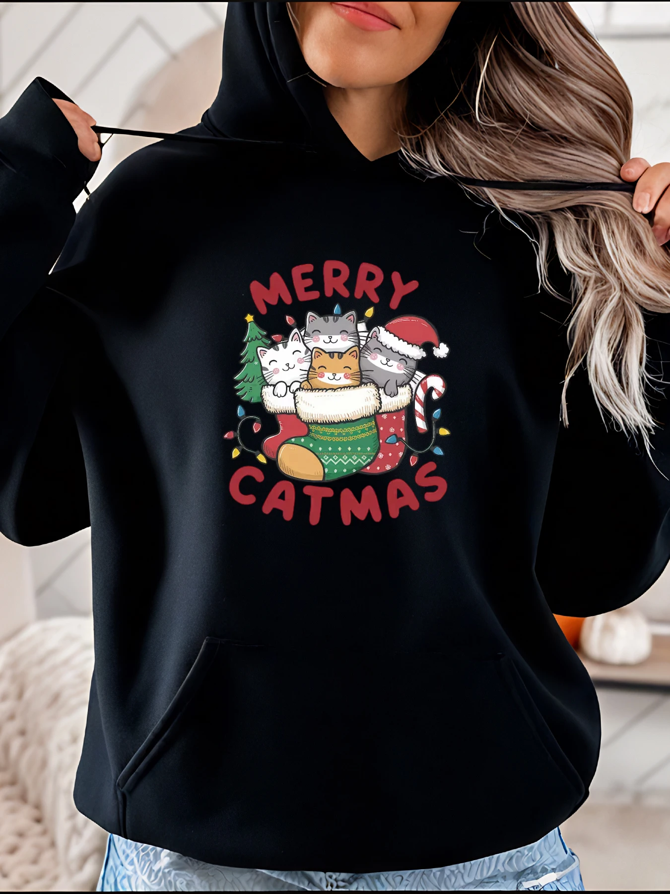 Толстовка с принтом Merry Catmas, рождественские кошки, праздничный дизайн, женская повседневная одежда
Толстовка с принтом Merry Catmas, рождественские кошки, праздничный дизайн, женская повседневная одежда