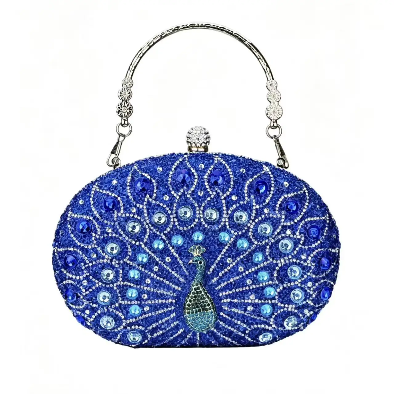 New Socialite Diamond Studded Goose Egg Round Peacock Handbag for Evening Banquet Dress
New Socialite Diamond Studded Goose Egg Round Peacock Handbag for Evening Banquet Dress